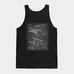 Pool Bridge Patent - Pool Art - Black Chalkboard Tank Top